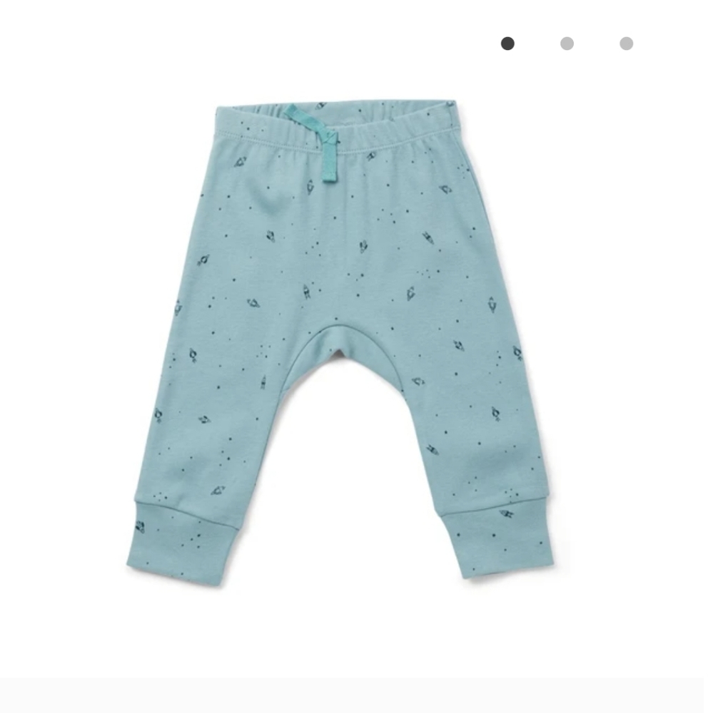 Pehr Harem Pants organic cotton 3-6 mos Rocketman